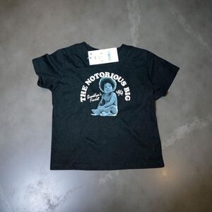 NWT Notorious B.I.G. Biggie Short Sleeve Black Tee Size 12 Months